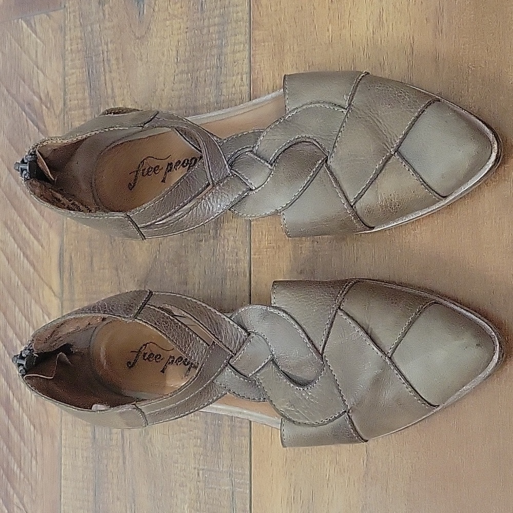 Free People sz 36 braided leather sandals